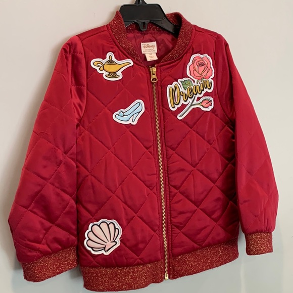 Disney Princess Bomber red jacket & matching tutu pink skirt.  Size 5-6 - Picture 5 of 10